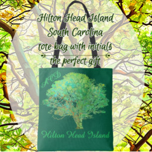 Hilton Head Island live eikenboom boodschappentas Tote Bag