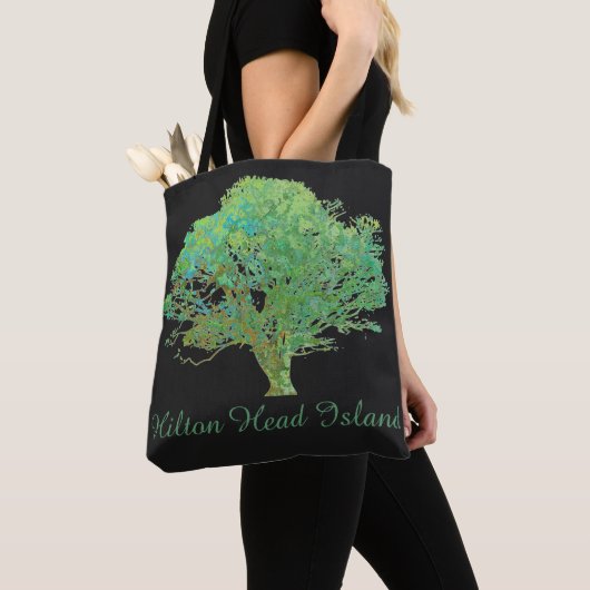 Hilton Head Island Live oak Tree Canvas tas (Dichtbij)