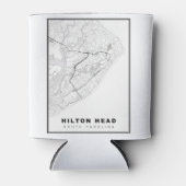 Hilton Head Island Map Blikjeskoeler (Voorkant)