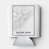 Hilton Head Island Map Blikjeskoeler (Achterkant)