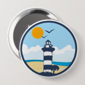 Hilton Head Island. Ronde Button 4,0 Cm (Voorkant /achterkant)