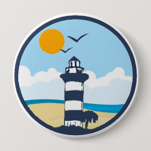 Hilton Head Island. Ronde Button 4,0 Cm (Voorkant)