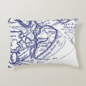 Hilton Head Island SC  Map Navy Blue Accent Kussen (Voorkant)