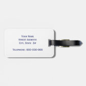 Hilton Head Island SC  Map Navy Blue Bagagelabel (Achterkant horizontaal)