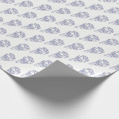 Hilton Head Island SC  Map Navy Blue Cadeaupapier (Hoek)