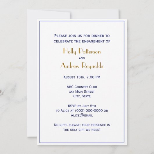 Hilton Head Island SC Map Navy Blue Kaart (Achterkant)