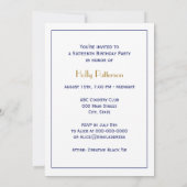 Hilton Head Island SC  Map Navy Blue Kaart (Achterkant)