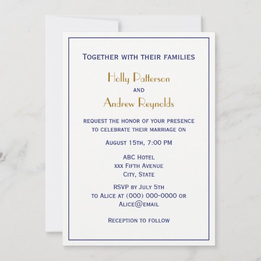 Hilton Head Island SC Map Navy Blue Kaart (Achterkant)