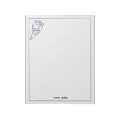 Hilton Head Island SC  Map Navy Blue Notitieblok (Linkerzijde)