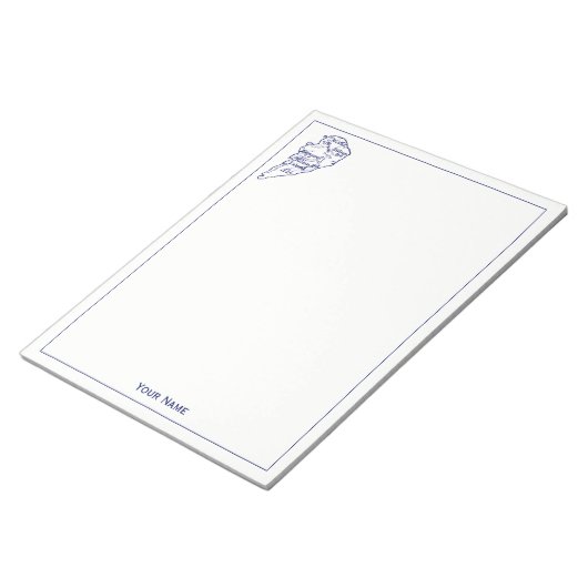 Hilton Head Island SC  Map Navy Blue Notitieblok (Schuin)