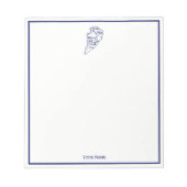 Hilton Head Island SC  Map Navy Blue Notitieblok (Voorkant)