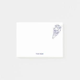 Hilton Head Island SC  Map Navy Blue Post-it® Notes