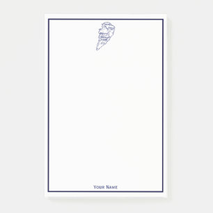 Hilton Head Island SC  Map Navy Blue Post-it® Notes