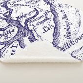Hilton Head Island SC Map Navy Blue Sherpa Deken (3/4)