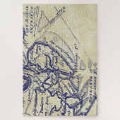 Hilton Head Island SC  Map Navy Blue TS Legpuzzel (Verticaal)