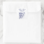 Hilton Head Island SC  Map Navy Blue Vierkante Sticker (Tas)