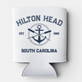 Hilton Head Island SC Navy Crossed Oars Anchor Blikjeskoeler (Achterkant)