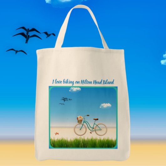 Hilton Head Island SC strand biking Tote Bag