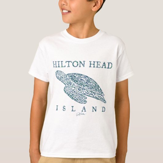 Hilton Head Island, SC, zweefvliegende Zeeen schil T-shirt (Voorkant)