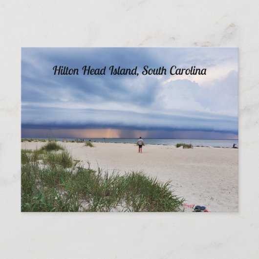 Hilton Head Island South Carolina Beach Storm Briefkaart (Voorkant)
