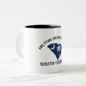 Hilton Head Island. Tweekleurige Koffiemok (Voorkant links)