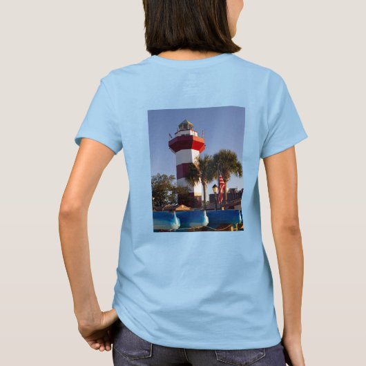 Hilton Head Island Vuurtoren en Anker T-shirt (Achterkant)