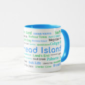 Hilton Head Island Word Cloud Mok (Voorkant rechts)