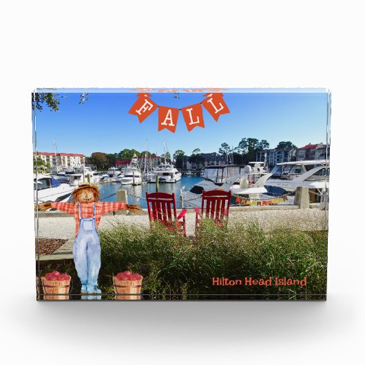 Hilton Head Island Zee Pines Marina Herfst vogelve Fotoblokken (Voorkant)