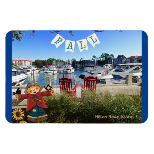 Hilton Head Island Zee Pines Marina Herfst vogelve Magneet