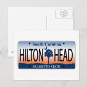 HILTON HEAD License Bord Briefkaart (Voorkant / Achterkant)