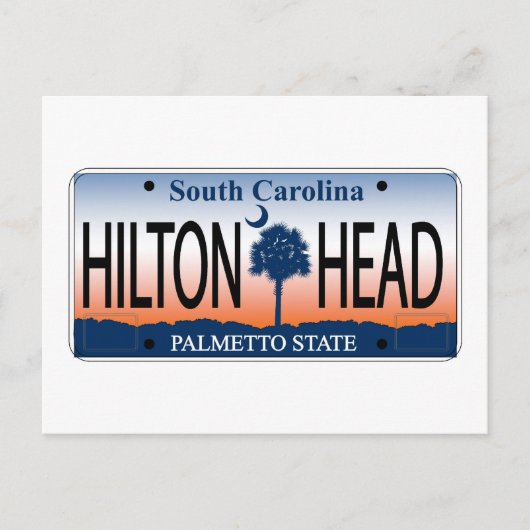 HILTON HEAD License Bord Briefkaart (Voorkant)