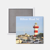 Hilton Head Lighthouse, fotografie op Magnet (Voorkant / Achterkant)