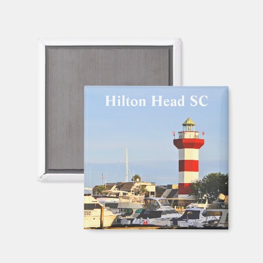 Hilton Head Lighthouse, fotografie op Magnet (Voorkant / Achterkant)