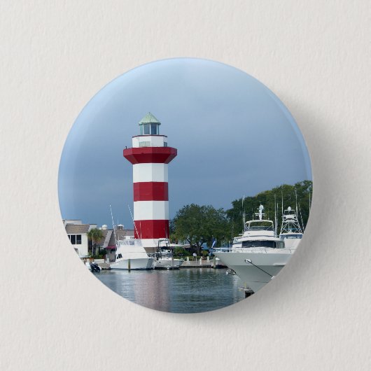 Hilton Head Lighthouse Ronde Button 5,7 Cm (Voorkant)