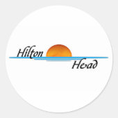 Hilton Head Ronde Sticker (Voorkant)