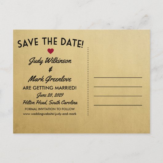 Hilton Head Save the Date  Beach Nautical Aankondigingskaart (Achterkant)