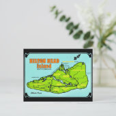 Hilton Head SC Eiland Kaart Ansichtkaart (Staand voorkant)