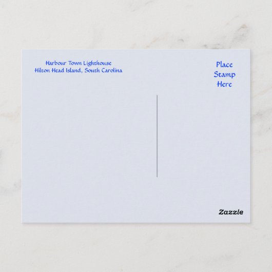 Hilton Head, SC Harbour Town Lighthouse Briefkaart (Achterkant)