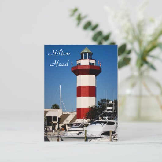 Hilton Head, SC Harbour Town Lighthouse Briefkaart (Staand voorkant)