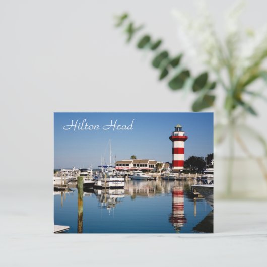 Hilton Head, SC Harbour Town Lighthouse Briefkaart (Staand voorkant)