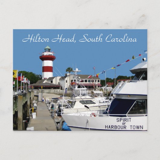 Hilton Head, SC Harbour Town Lighthouse Briefkaart (Voorkant)
