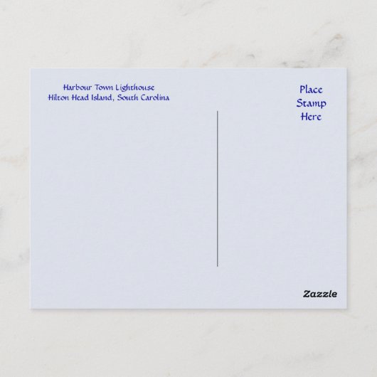 Hilton Head, SC Harbour Town Lighthouse Briefkaart (Achterkant)