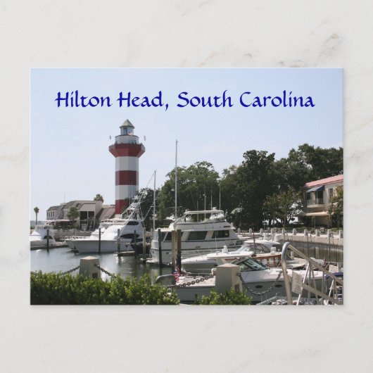 Hilton Head, SC Harbour Town Lighthouse Briefkaart (Voorkant)