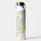 Hilton Head SC Vintage Kaart Waterfles (Voorkant)