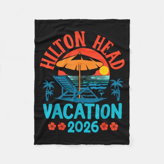 Hilton Head South Carolina 2026 Family Vacation Be Fleece Deken (Voorkant)