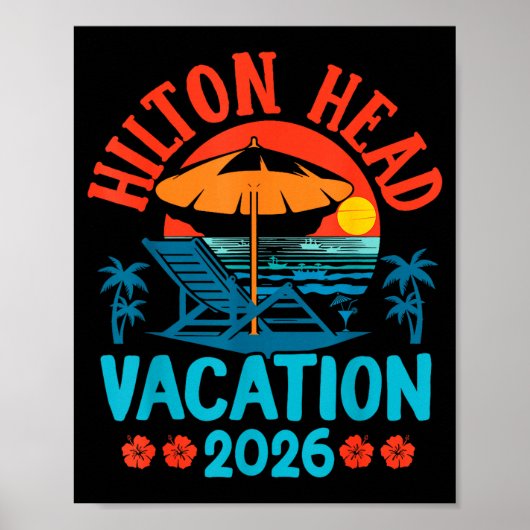 Hilton Head South Carolina 2026 Family Vacation Be Poster (Voorkant)