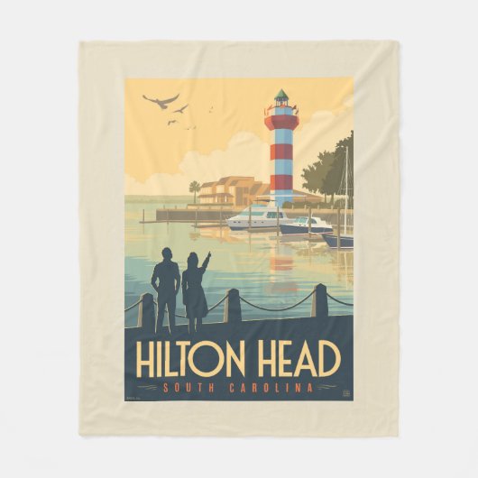Hilton Head | South Carolina Fleece Deken (Voorkant)