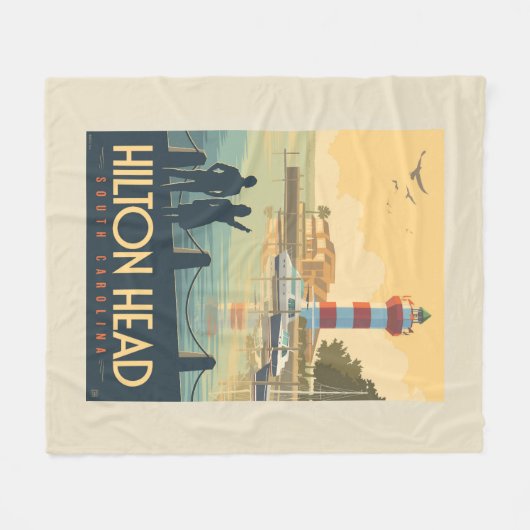 Hilton Head | South Carolina Fleece Deken (Voorkant (Horizontaal))