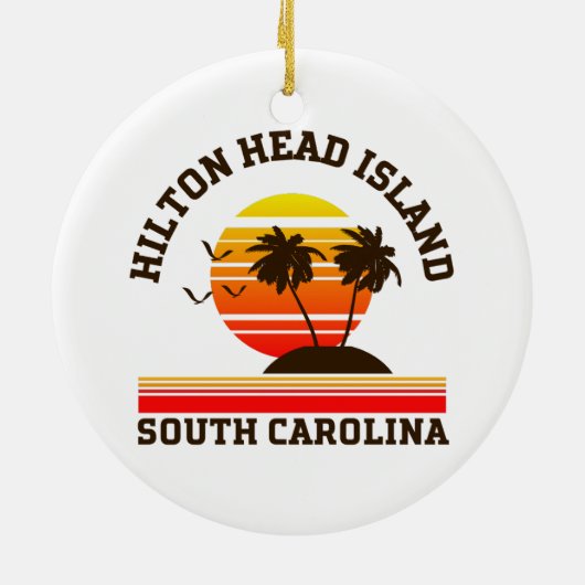 Hilton Head South Carolina Keramisch Ornament (Achterkant)