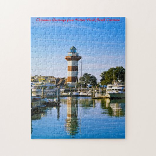 Hilton Head South Carolina. Kerstgroeten Legpuzzel (Verticaal)